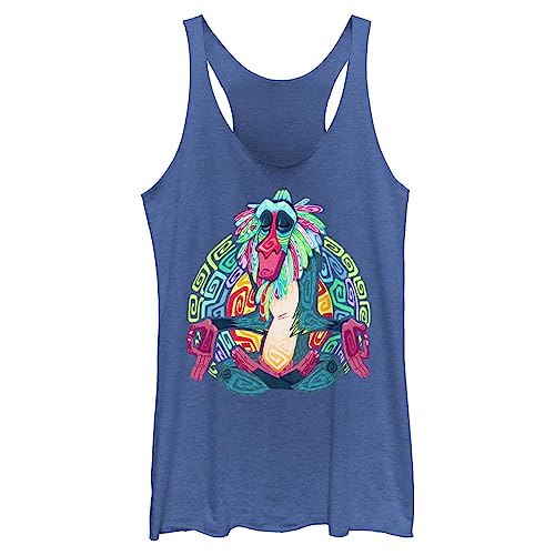 Disney Womens Disney Lion King Freaky Rafiki Tri-Blend Racerback Layering Tank T Shirt, Royal Blue Heather, Small by Disney - Used condition - US$17.80