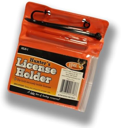 HME Durable Secure Waterproof Zip-Lock Hunter's License Holder with Built-in Snap - Includes Zip Ties for Tagging & A Pen image 5
