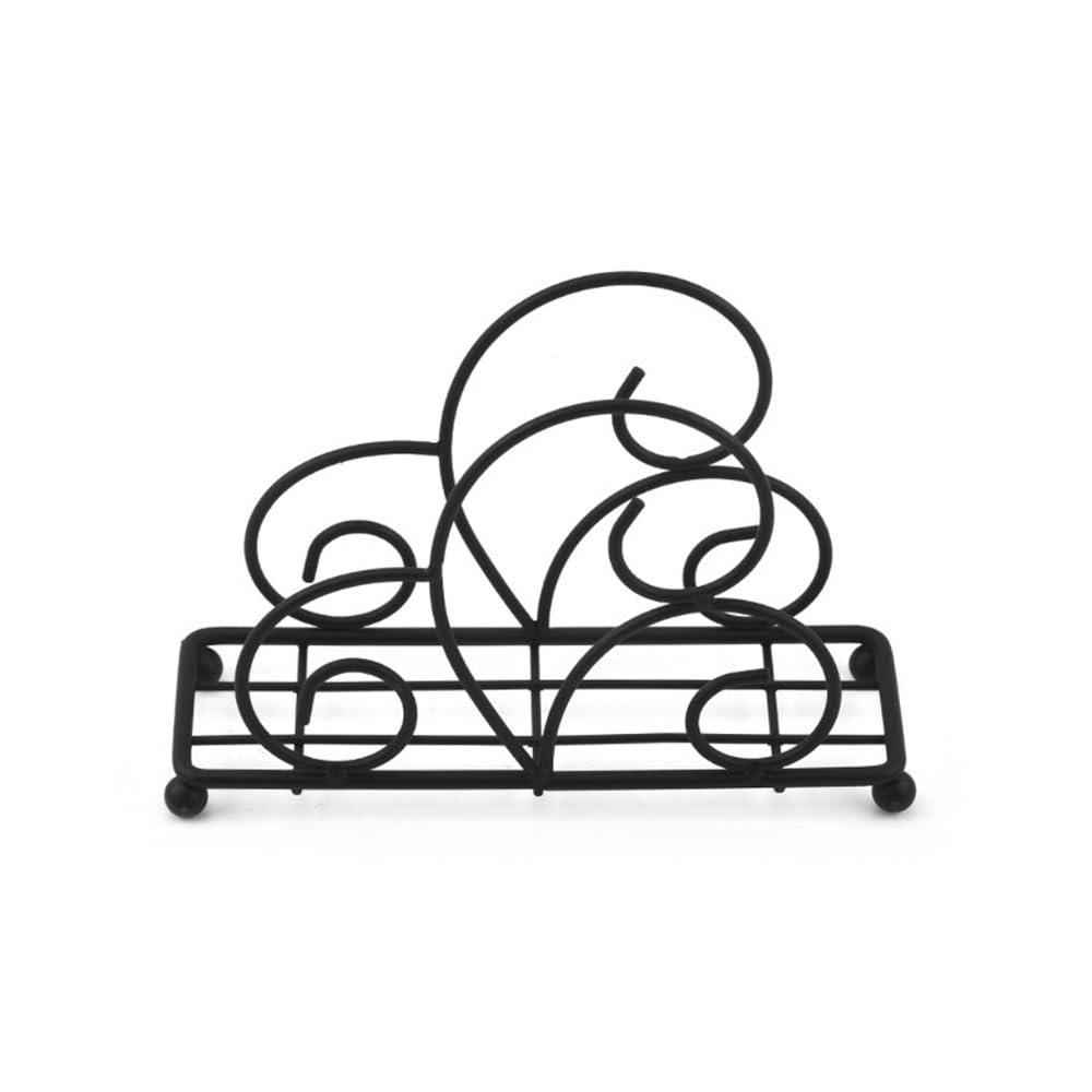 PaperTowel Holder, Iron Vertical Paper Towel Holder for Hotel Cafe Desktop(Black)