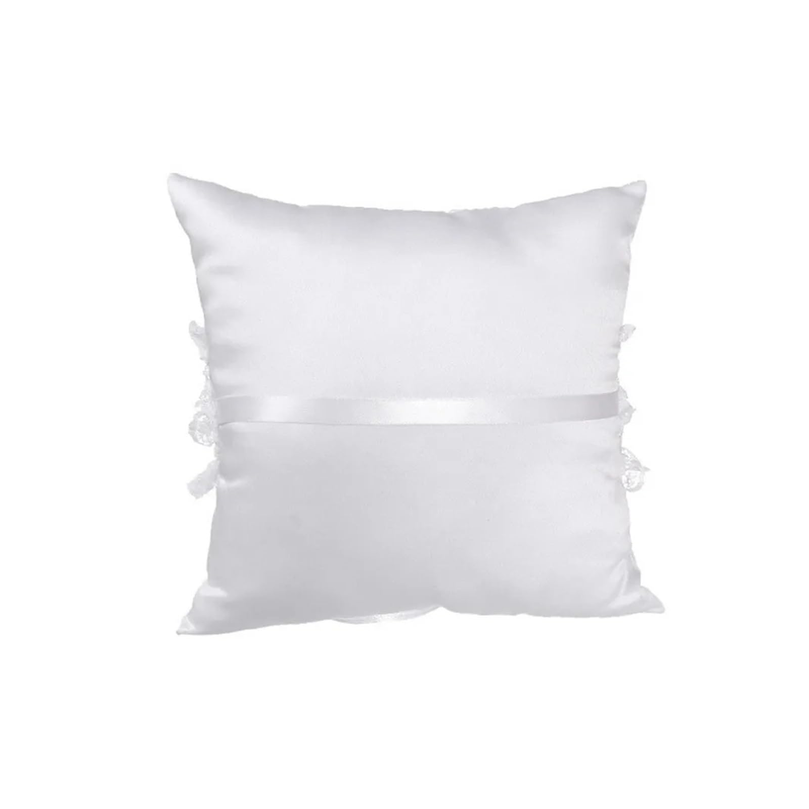 Hochzeit Ringhalter Kissen Elegantes Eheringkissen aus weißer Spitze, kompakte Größe, leicht zu verstauen, anmutiges Design for Hochzeit, Verlobung, Zuhause, Bettdekoration
