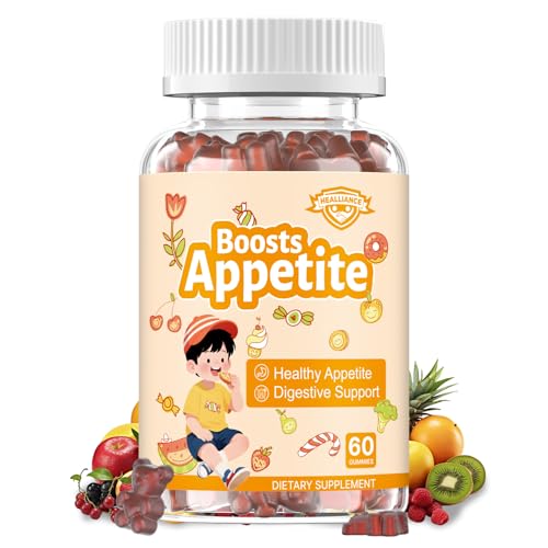 Appetite Booster Gummies for Kids Adults Natural Blend of Hawthorn Zinc Carrot Supports Digestion Helps Increase Appetite Promotes Healthy Eating Habits for Picky Eaters (Mixed Fruit Flavor)