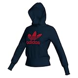  adidas - Sudadera para Mujer, tamaño 34 UK, Color Oscuro Azul Marino/University Rojo