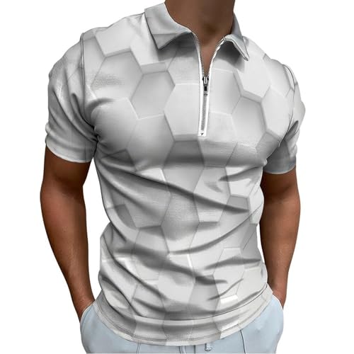 T Shirt Homme Sport Golf et Tennis en Maille 3D Respirante