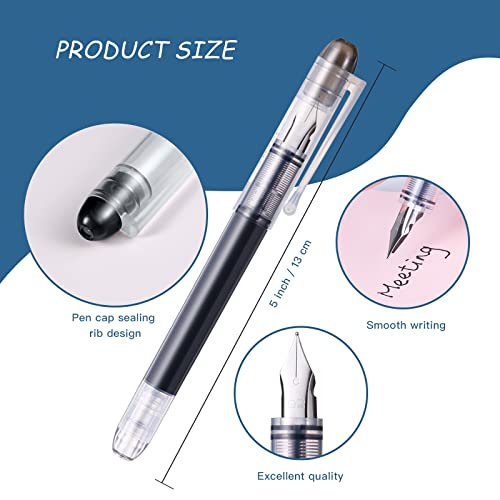 12 Pieces Multicolor Disposable Fountain Pens, Smooth-Writing Office Supplies For Sketching, Journaling, Calligraphy, Doodling And Holiday Christmas Gifts #TOP1