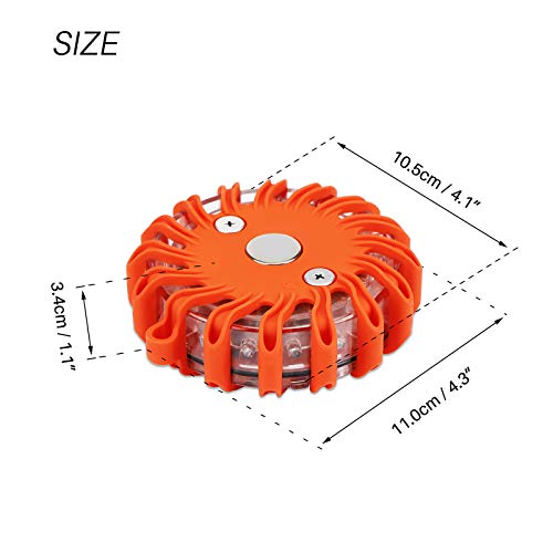 Led Road Flare Sunsbell Led Safety Flare Flashing Warning Light Boat Flares Roadside Flares Road Side Emergency Car Kit (Give Away Charging Base + Car Charger + Usb Cable Plug + Ac Adapter) #TOP7