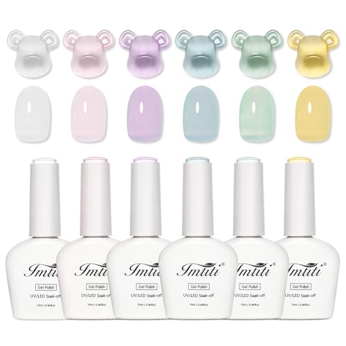 Kit 6 Esmaltes de Gel Misty Jelly 10ml Colores Místicos miniatura 1