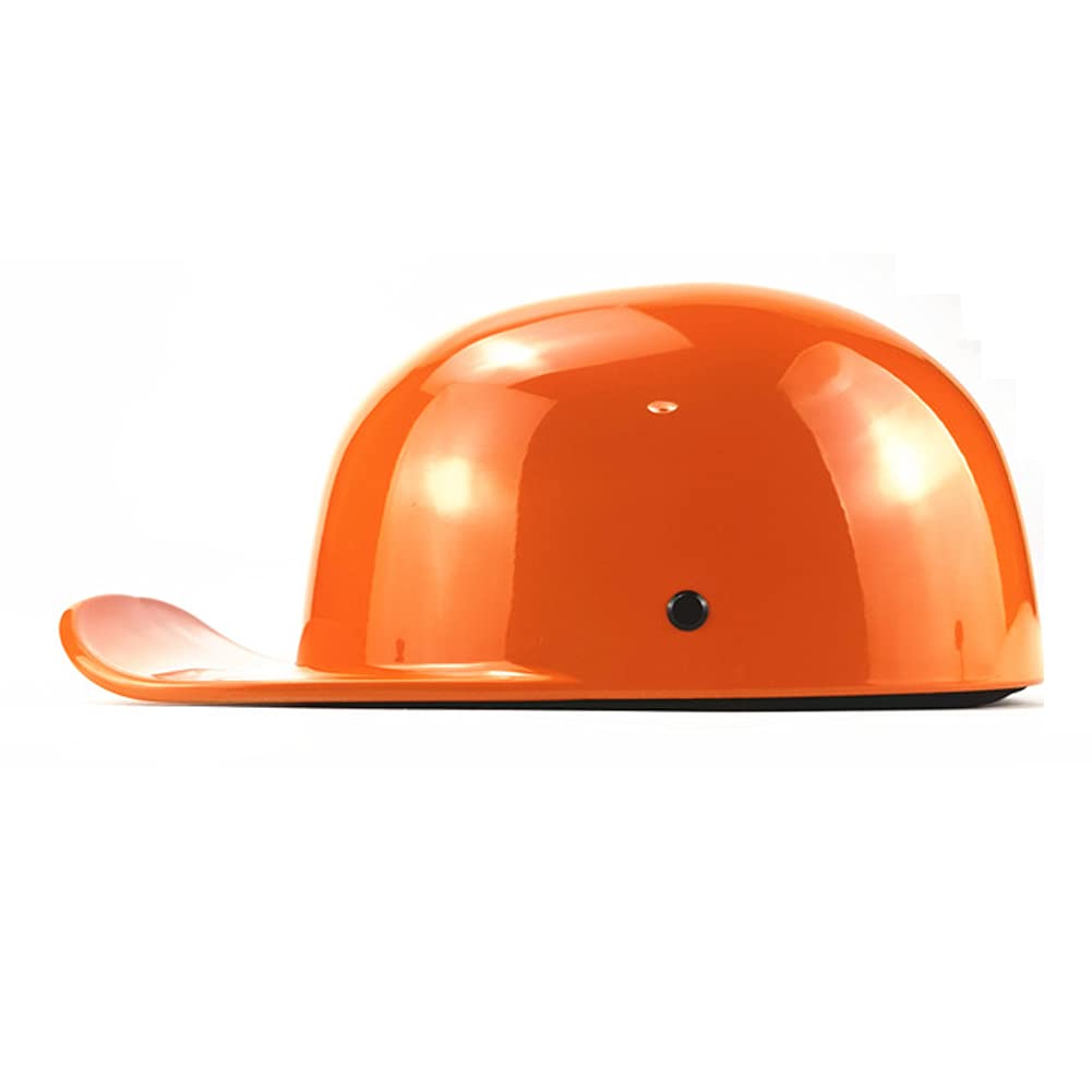 German Styled Motorcycle Helmet Vintage Adults Open-Face Motorbike Helmets Retro Half Helmet For Scooter Moped Baseball Cap Men And Women Street Cruiser Jet Style DOT/ECE Certified Helmet Orange XL - View #6