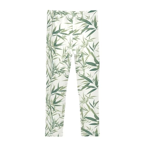 KLL Fern Leaf Equisetum Clover Leaves Toddler Baby Girl Athletic Leggings Fashion High Waisted Workout Pants Sports2