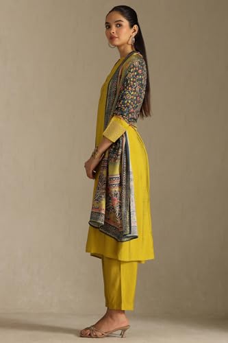 Image of Soch Womens Silk Blend Woven Design Suit Set