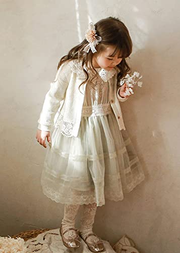 Baby Toddler Girls Cardigan Sweater Dress Cover Up Long Sleeve Knit Bolero Shrug Jacket Spring Embroidery Outwear Tops Pink #TOP6