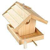 Bausatz für Kinder aus unbehandeltem Holz, Zubehör: Holzhammer, Holzleim, Sitzstange, 8 Nägel in einer Tüte, 2 Holzdübel (Ø 4mm), Haken zum Aufhängen
