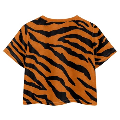 Image of Cute Crop Tops for Girls Short Sleeve Summer T Shirts Fashion Graphic Tees Crew Neck Pullover Tee 5-14 Years