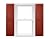 Polaris Homeside Open Louver Vinyl Shutters (1 Pair) 14-1/2in. x 39in. - 051 Red