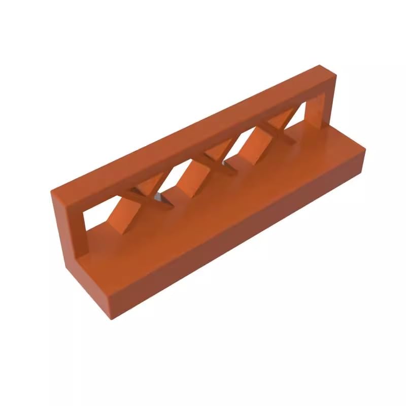 Gobricks GDS-881 Fence 1x4x1 50PCS Compatible with Lego 3633 4187209 4219725 DIY Parts and MOC Components for Major Brick Brands Color:Dark Orange 38