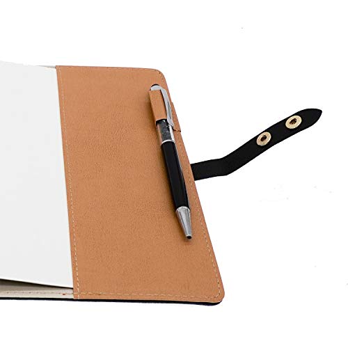 Carnet de notes élégant en simili cuir souple noir avec stylo inclus - 5