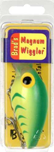 Brad's Killer Fishing Gear Wiggler (Ch/Green/Bk Herringbone, 3 3/4-Inch)