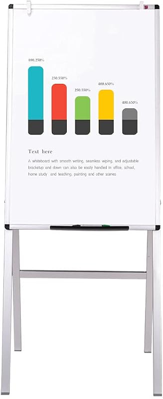 Melamine H-Stand Whiteboard/Adjustable Dry Erase Easel,24 x 36 Inches