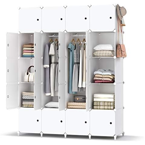 HOMIDEC Foldable Closet with 20 Compartments Cover