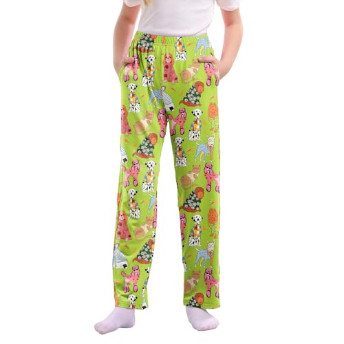 American Trends Girls Pajama Pants Cute Print Pj Pants for Girls Kids Soft PJ Bottoms Lounge Pjs Sleepwear with Pockets