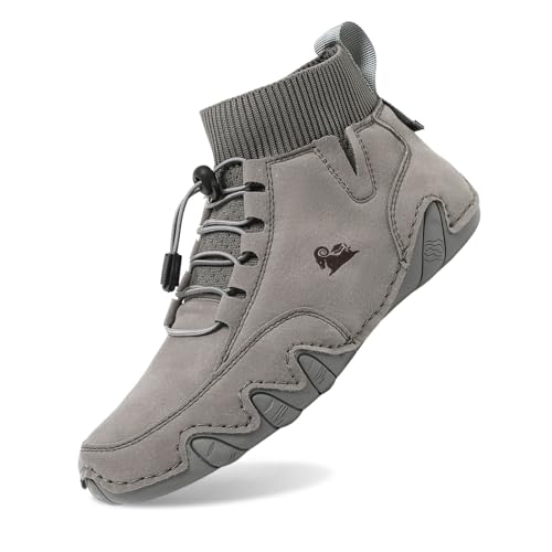 Botas Hombre Clasico Impermeables Botines para Invierno de caza Dedos Relleno Cálido puntadas altas el tobillo Zapatillas Trail Minimalistas Caminar Hombres zapatos senderismo al aire libre
