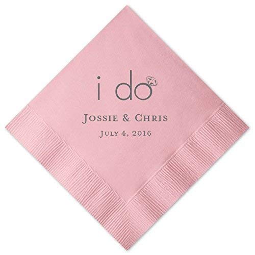 Custom Wedding Napkins for Cocktails Personalized Party
