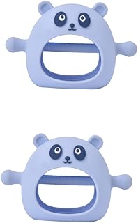 Totority 2 Peças Luvas De Dentição Para Animais Para Crianças Mordedor De Mão De Silicone Mordedor De Silicone Mordedor De Borracha Para Dentição