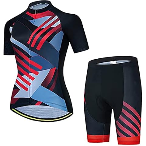 Conjunto de Ciclismo para Mujer de Manga Corta con Almohadilla para el Asiento Cover
