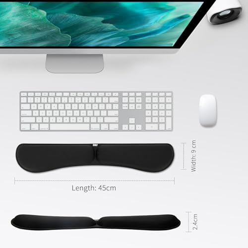 Image of ZIBLY Keyboard Wrist Rest - Anti-Skid Non Slip Ergonomic Wrist Support for Keyboard - Easy Typing, Pain Relief - Wrist Rest Keyboard Premium Memory Foam for Work from Home Gaming Computer Laptop
