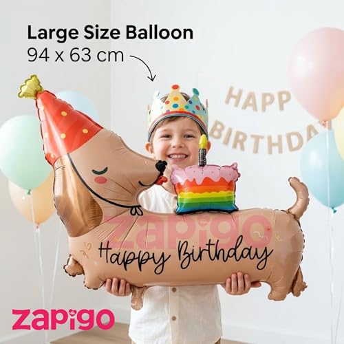 Image of Balloonistics Dashhound Happy Birthday Balloon