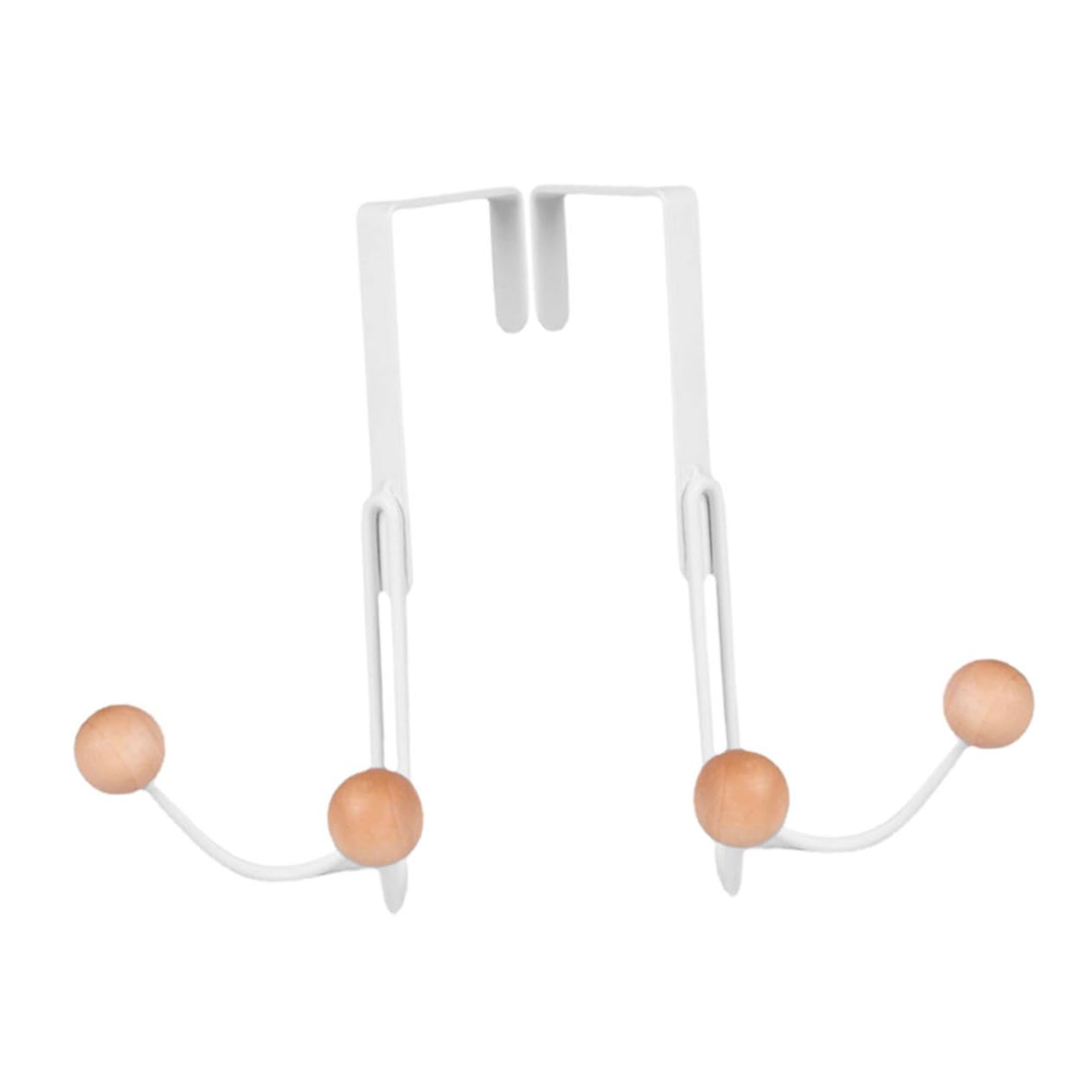 Beatifufu 2pcs Door Hook Hanger Clothes Racks Towel Racks Towel Holder Heavy Duty Clothes Rack Door Hanging Hook Wreath Hooks for Door Cubicle Hooks Hook for Door Wreath White Iron