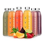 glasflasche 1 liter weithals KOMPAKT, LUFTDICHT, TRAGBAR – Der hochwertige, rostfreie Edelstahldeckel verschließt die Flaschen absolut luftdicht und tropfsicher. Dank der mitgelieferten Schutzhüllen können die Trinkflaschen ideal überall mit hingenommen werden