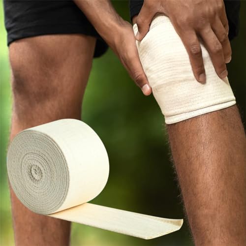 elasticated tubular support bandage cotton stockinette tubing size f reusable compression sport bandage roll for arm leg knee 39 inch x 546 yard