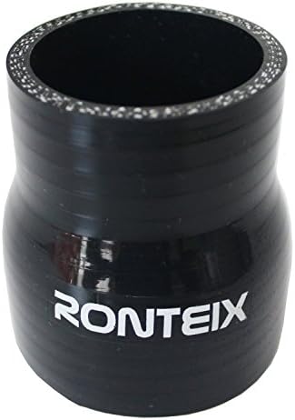 Ronteix Universal ID 4 Inch to 3.5 Inch 4-Ply Reducer Coupler Silicone Hose (102MM to 89MM, BLACK)