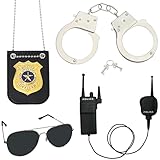 Police Pretend Play Toy Set for Kids, Police Toys for Kids Boys and Girls, Police Accessories for School Classroom Dress Up Pretend Play, Detective Role Play, Halloween Party and Birthday Gifts