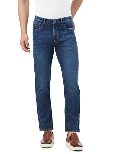 INKD Men’s Stretchable Regular Fit Contrast Stitch Jeans
