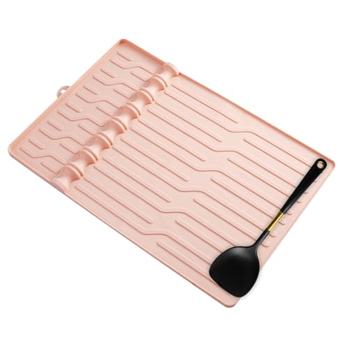 Alfombrilla de silicona para herramientas para barbacoa, estante lateral para barbacoa, soporte para utensilios de barbacoa, estera lateral para barbacoa para una organización eficiente de utensilios