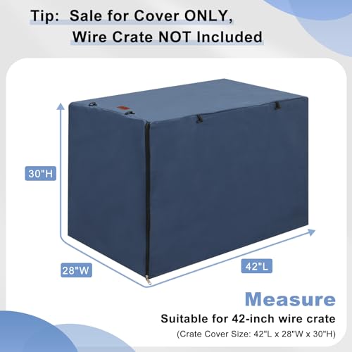 Seiyierr Capa para gaiola de cachorro – Capa adequada para caixa de cachorro de 106 cm, capa de gaio