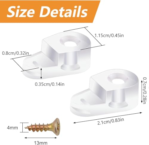 Clips de retención de vidrio Morobor de 4-5 mm, topes de plástico transparente con tornillo 3