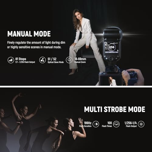 Image of NEEWER Z2-F 2.4G TTL Round Head Camera Flash Speedlite Compatible with Fujifilm, 76Ws 1 /8000s HSS Flash Upgraded UI, 2 Modeling Lamps TTL /M Quick TCM Switch 7.2V /3000mAh Battery 600 Full Power Flash
