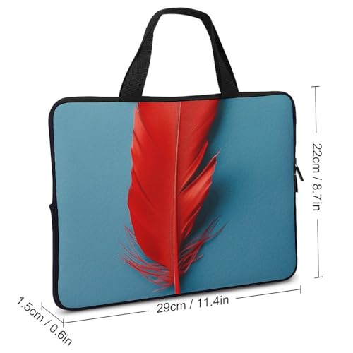 Pochette ordinateur plume rouge résistante à l'eau pour PC et tablette - 3