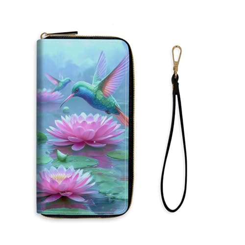 Womens Wallet Large Capacity Card Holder Wallet Long Rfid Blocking PU Leather Clutch Purse with Wristlet with Zipper Coin Pocket Travel Shopping Dating Essentials