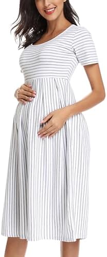 BBHoping Women's Summer Short Sleeve Maternity Dress for Baby Shower