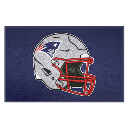 FANMATS 5800 New England Patriots Starter Mat Accent Rug - 19in. x 30in. | Sports Fan Home Decor Rug and Tailgating Mat - Patriots Helmet Logo