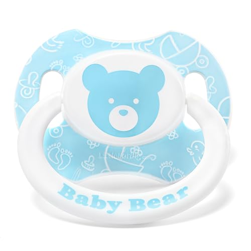 LittleForBig Chupete grande de la Generación II impreso, tamaño adulto, diseño de oso de bebé