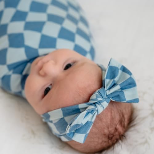 Baby Stretchy Soft Knit Headband Bow "Miles" by Copper Pearl 5