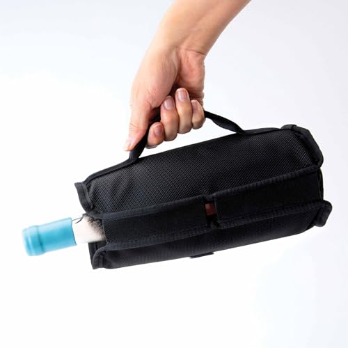 PackIt Refrigerador de Vinho Congelável, Preto, com Alça de Cinto de Segurança, Tecnologia Ecofreeze