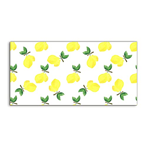 Image sur verre 140x70cm en verre trempé haut de gamme Lemon watercolors