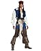 Disguise Men's Disney Pirates Of The Caribbean Captain Jack Sparrow Classic Costume, Brown/Blue White, X-Large