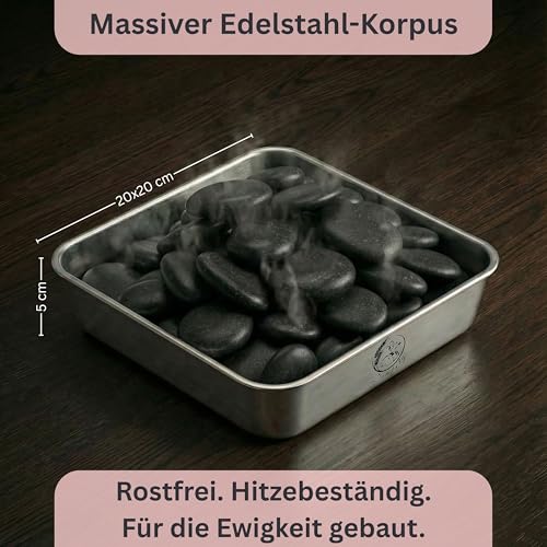 Miniatura 8 de Dampfly Juego De Cuencos De Vapor Para Horno De Piedra Lava: Hornea Pan Perfecto Con Vapor De Agua Pan Crujiente Y Pasteles Como Un Panadero Profesional Plata Piedras Negras