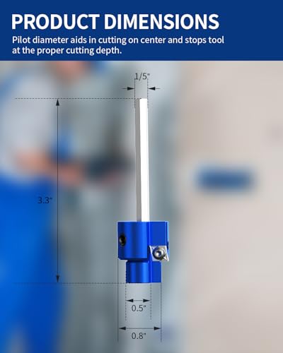 Image of DAYDOOR 1 /2'' PVC Pipe Reamer, 1 /2-Inch PVC Fitting Saver | 4-Sided Carbide Blade Hub Saver, Socket Saver Plumbing Tool for Sch.40 PVC, CPVC, ABS, Fit Standard 1 /2 inch Drills